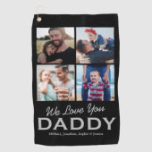 Personalisierter Vater Foto Golfhandtuch (Vorderseite)
