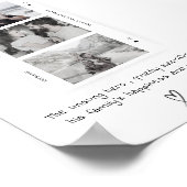 Personalisierter Vater Foto Roll minimales Geschen Poster (Ecke)