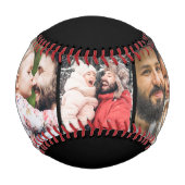 Personalisierter Vater FotoCollage Baseball (Vorderseite)