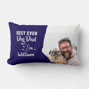 Personalisierter Vater für den besten Hund je Fo Lendenkissen