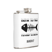 Personalisierter Vater für Fischer, Geboren zum Fi Flachmann (Rechts)