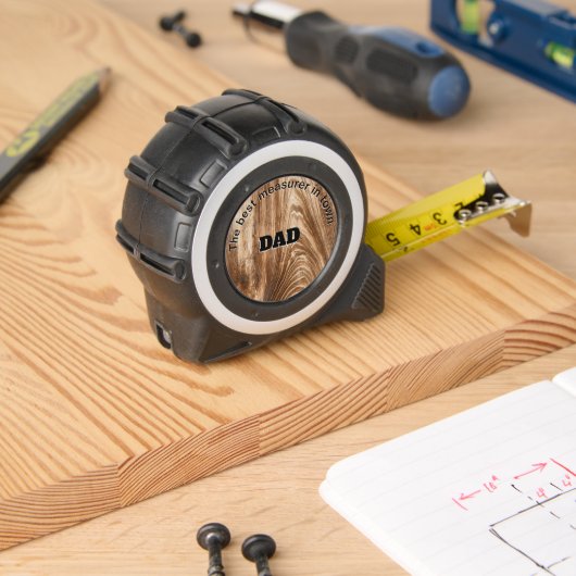 Personalisierter Vater für Holzdesign Maßband (Holzbau)