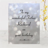 Personalisierter Vater Geburtstag Karte (Gelbe Blume)