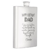 Personalisierter Vater Geburtstagsgeschenk Flachmann (Rechts)