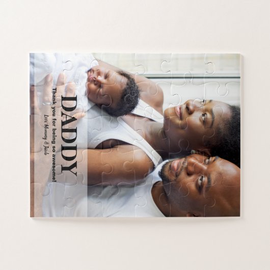 Personalisierter Vater Geschenk Idee Daddy Foto Puzzle (Horizontal)
