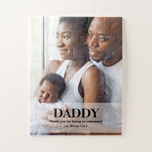 Personalisierter Vater Geschenk Idee Daddy Foto Puzzle (Vertikal)