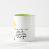 Personalisierter Vater Geschenke Funny Vater Gesch Tasse (Zentrum)