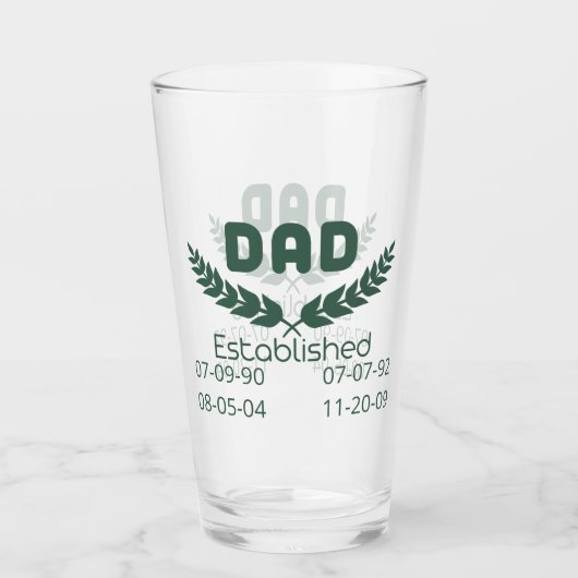 Personalisierter Vater Glas (Vorderseite)