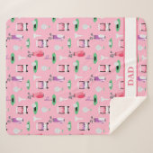 Personalisierter Vater Golfer Golfcart Golfing Spo Sherpadecke (Vorderseite (Horizontal))