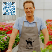 Personalisierter Vater in Gelbschwarz mit Katzenju Lange Schürze