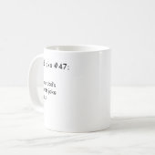Personalisierter Vater Joke Funny Black & White Jo Kaffeetasse (Vorderseite Links)