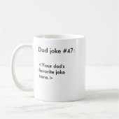 Personalisierter Vater Joke Funny Black & White Jo Kaffeetasse (Links)