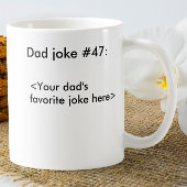 Personalisierter Vater Joke Funny Black & White Jo Kaffeetasse