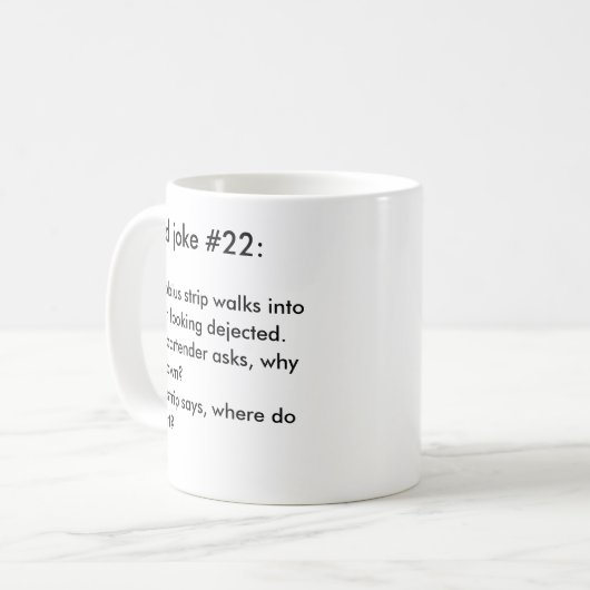 Personalisierter Vater Joke Funny Nerdy Black & Wh Kaffeetasse (Vorderseite Links)