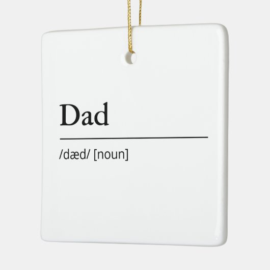 Personalisierter Vater Keramikornament (Links)