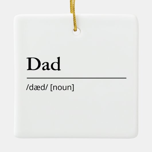 Personalisierter Vater Keramikornament (Vorderseite)