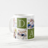 Personalisierter Vater Liebe 7 FotoCollage Kaffeetasse (Vorderseite Links)