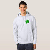 Personalisierter Vater Mama Irish Green Kleeblatt Hoodie (Vorne ganz)