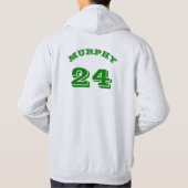 Personalisierter Vater Mama Irish Green Kleeblatt Hoodie (Rückseite)