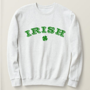 Personalisierter Vater Mama Irish Green Kleeblatt Sweatshirt
