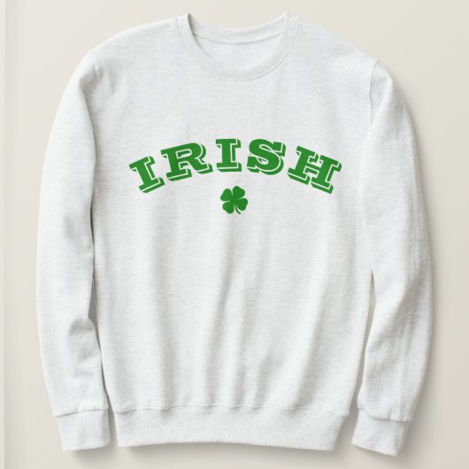 Personalisierter Vater Mama Irish Green Kleeblatt Sweatshirt (Design vorne)