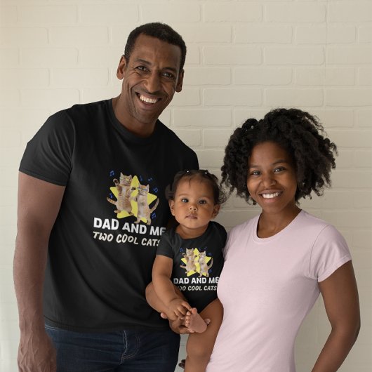 PERSONALISIERTER VATER & ME ZWEI COOLE KATZEN! T-Shirt
