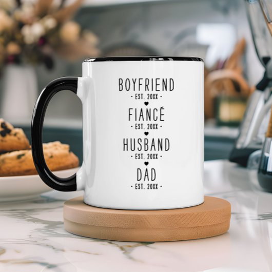 Personalisierter Vater Meilensteine - Geschenk Tasse