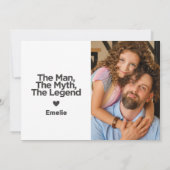 Personalisierter Vater mit einfachem und süßem Ang Karte (Rückseite)