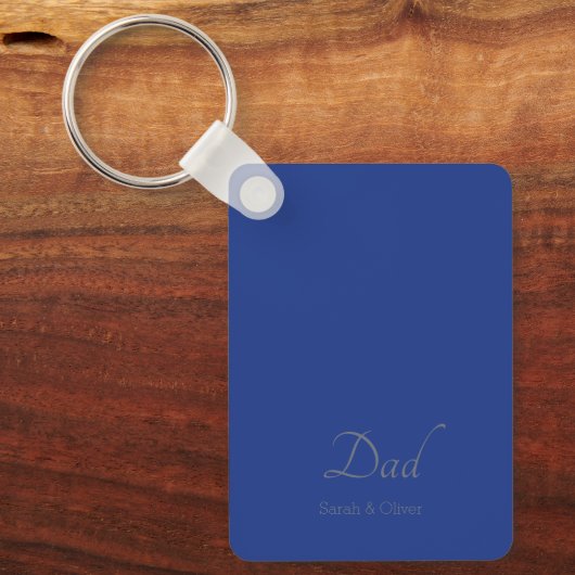 Personalisierter "Vater" mit Silbertext - Geschenk Schlüsselanhänger (Vorderseite)