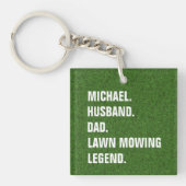 Personalisierter Vater Rasenmäher Schlüsselanhänger (Vorderseite)