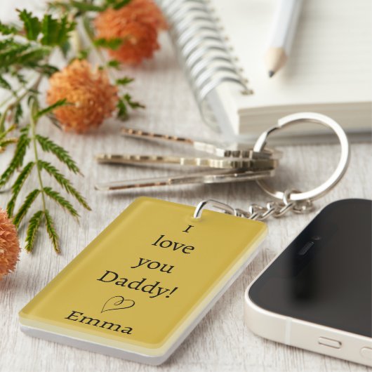 Personalisierter Vater Schlüsselanhänger, Geschenk Schlüsselanhänger (Vorderseite rechts)