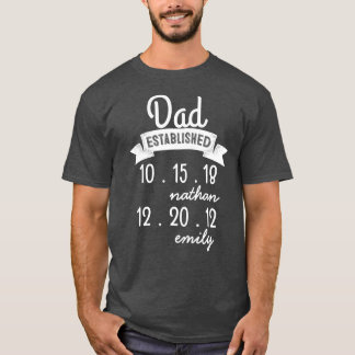Personalisierter Vater Shirt Vatertag Geschenk