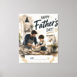 Personalisierter Vater-Sohn-Backen-Leinwanddruck Leinwanddruck