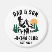 Personalisierter Vater & Sohn Wanderausflug Magnet (Vorne)