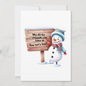 Personalisierter Vater Spaß Snowman Neujahrskarte Einladung (Vorderseite)