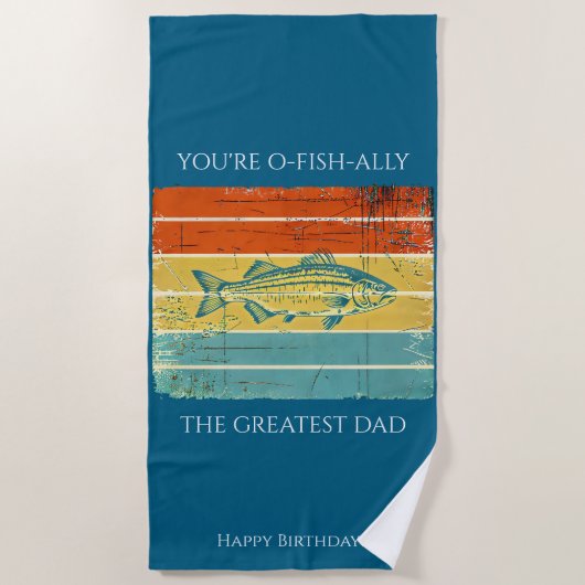 Personalisierter Vater Strandtuch (Vorderseite)