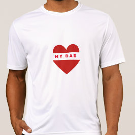 Personalisierter Vater-Text in Herzhemden T-Shirt