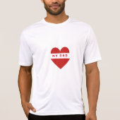 Personalisierter Vater-Text in Herzhemden T-Shirt (Vorderseite)