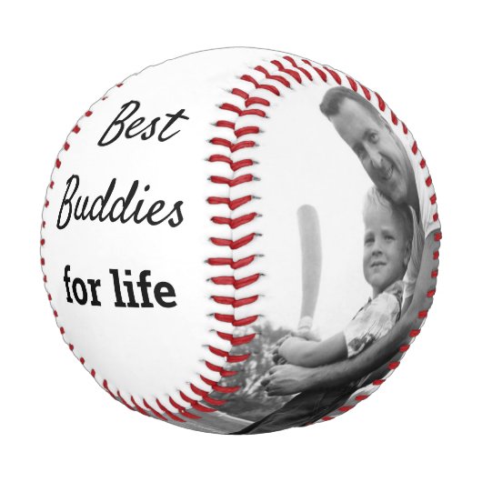 Personalisierter Vater und Sohn Beste Baseball-Bud Baseball (Schrägansicht)