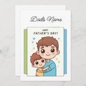 Personalisierter Vater und Sohn Feiertagskarte (Vorne/Hinten)