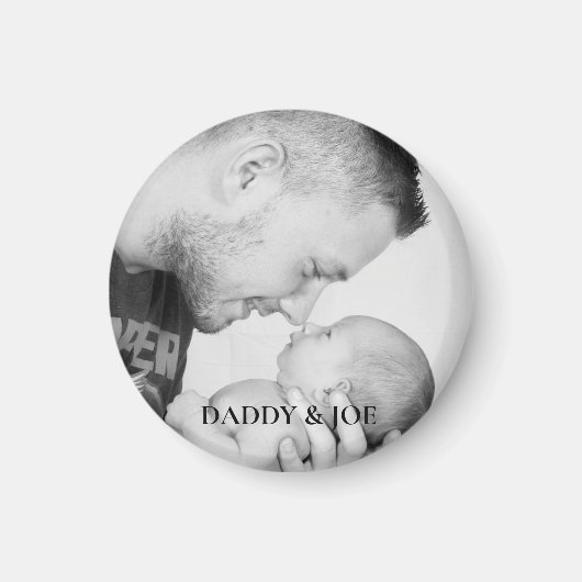 Personalisierter Vater und Sohn Foto Magnet (Vorne)