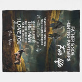 Personalisierter Vater und Sohn jagen Fleece Blank (Vorderseite (Horizontal))