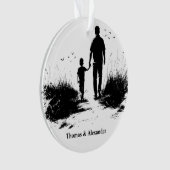 Personalisierter Vater und Sohn Ornament (Vorderseite)