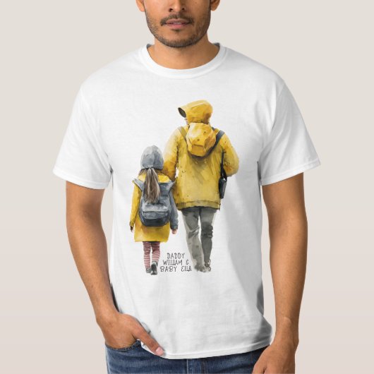 Personalisierter Vater und Töchter (15) T-Shirt (Vorderseite)
