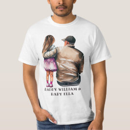 Personalisierter Vater und Tochter (4) T-Shirt