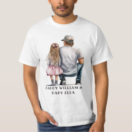 Personalisierter Vater und Tochter (4) T-Shirt