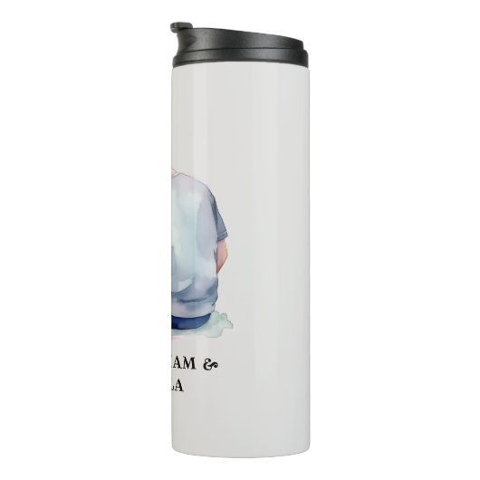 Personalisierter Vater und Tochter (8) Thermosbecher (Nach rechts gedreht)