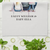 Personalisierter Vater und Töchter (9) Geschirrtuch (Gefaltet)