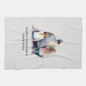 Personalisierter Vater und Töchter (9) Geschirrtuch (Horizontal)