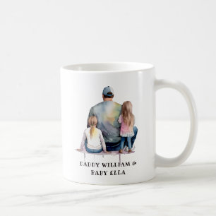 Personalisierter Vater und Töchter (9) Kaffeetasse